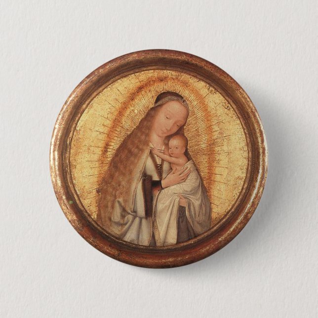 VIRGIN WITH CHILD PINBACK BUTTON (Front)