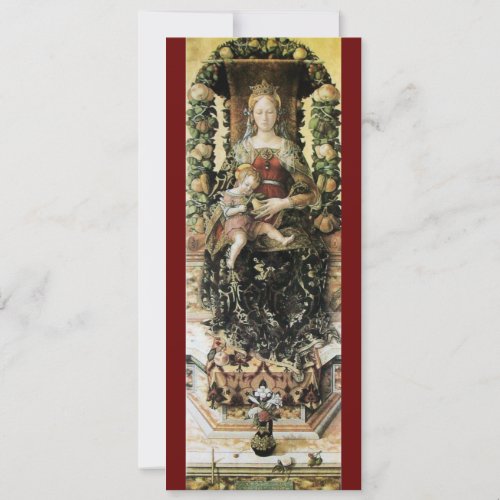 VIRGIN WITH CHILD red Invitation