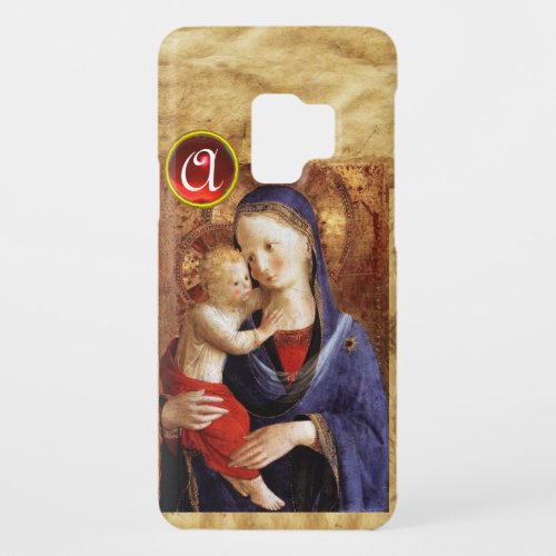 VIRGIN WITH CHILD  Red Ruby Monogram Case_Mate Samsung Galaxy S9 Case
