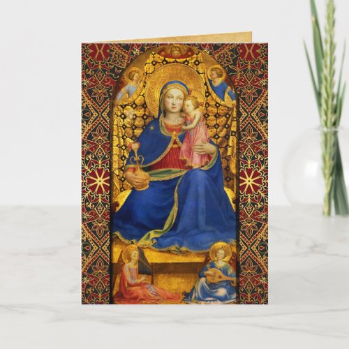 VIRGIN WITH CHILD SAINTS Fra AngelicoChristmas Holiday Card