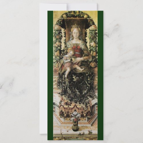 VIRGIN WITH CHILD White Champagne Metallic Invitation