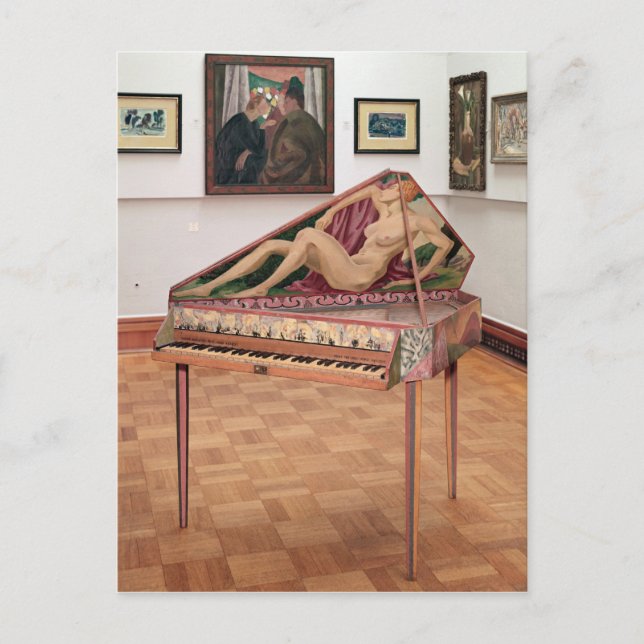 Virginals, painted by Roger Fry Postcard (Front)