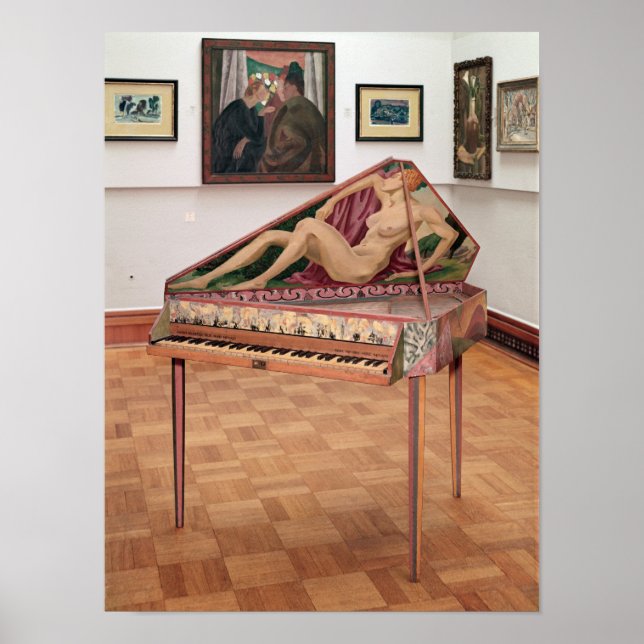 Virginals, painted by Roger Fry Poster (Front)