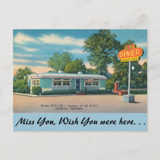 Virginia, 29 Diner, Fairfax Postcard