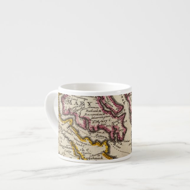 Virginia and Maryland Espresso Cup (Front Left)