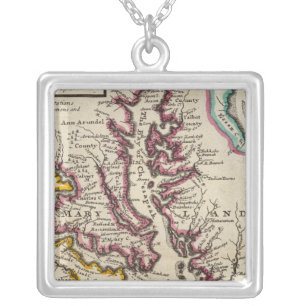 Virginia and Maryland Silver Plated Necklace