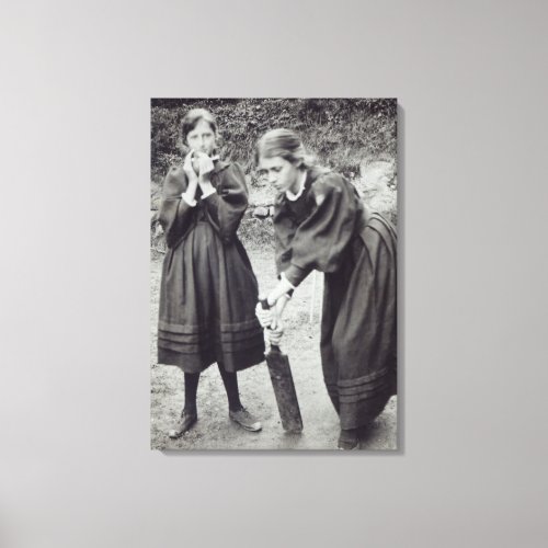 Virginia and Vanessa Stephen in St Ives 1894 Canvas Print
