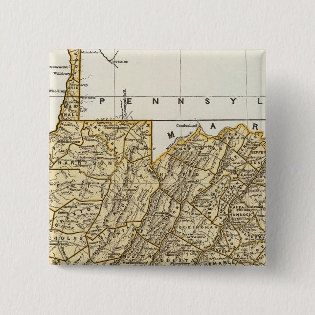 Virginia Atlas Map Button (Front)