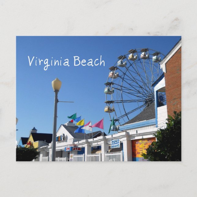 Virginia Beach Amusement Park Postcard (Front)