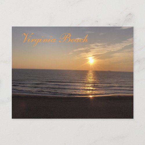 Virginia Beach at sunset Postcard