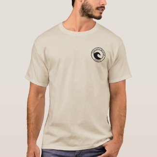 Virginia Beach Black Ocean Wave Circle Design T-Shirt
