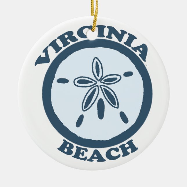 Virginia Beach. Ceramic Ornament (Front)