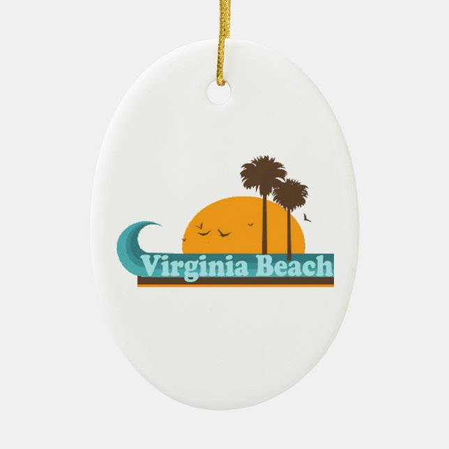Virginia Beach. Ceramic Ornament (Front)