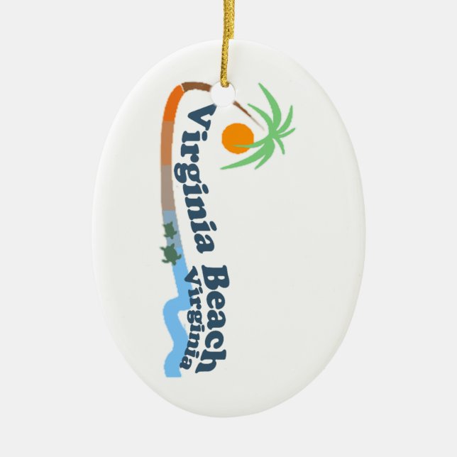 Virginia Beach. Ceramic Ornament (Front)