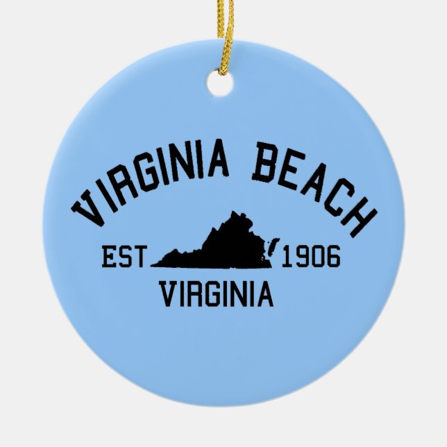 Virginia Beach. Ceramic Ornament (Front)