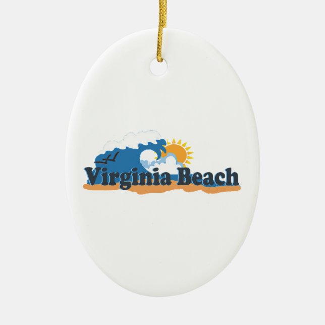Virginia Beach. Ceramic Ornament (Front)