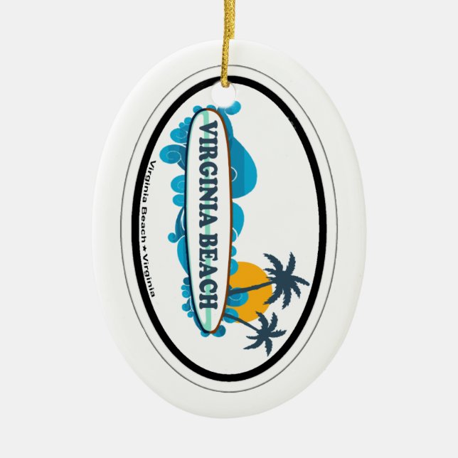 Virginia Beach. Ceramic Ornament (Front)
