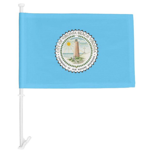 City of Virginia Beach Virginia Flag Standard Postcard 