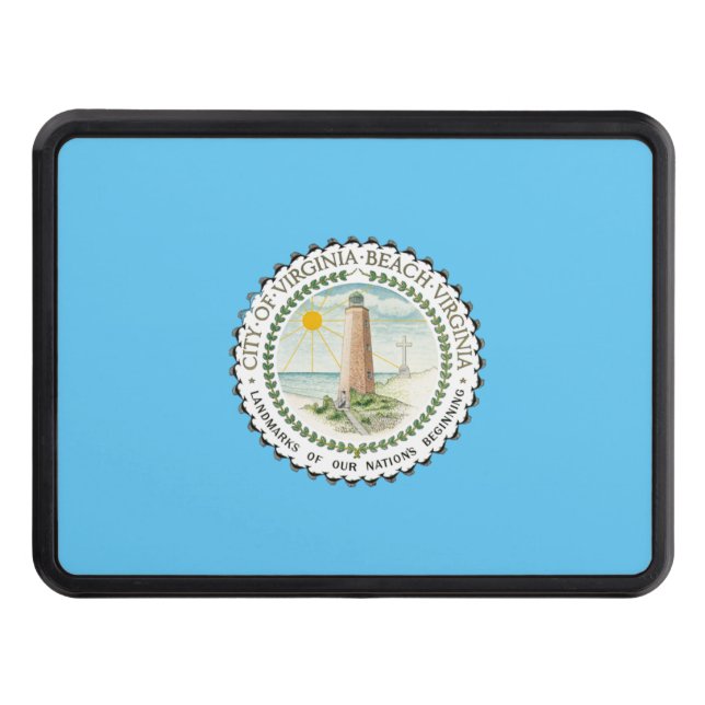 Virginia Beach city flag Hitch Cover (Front)