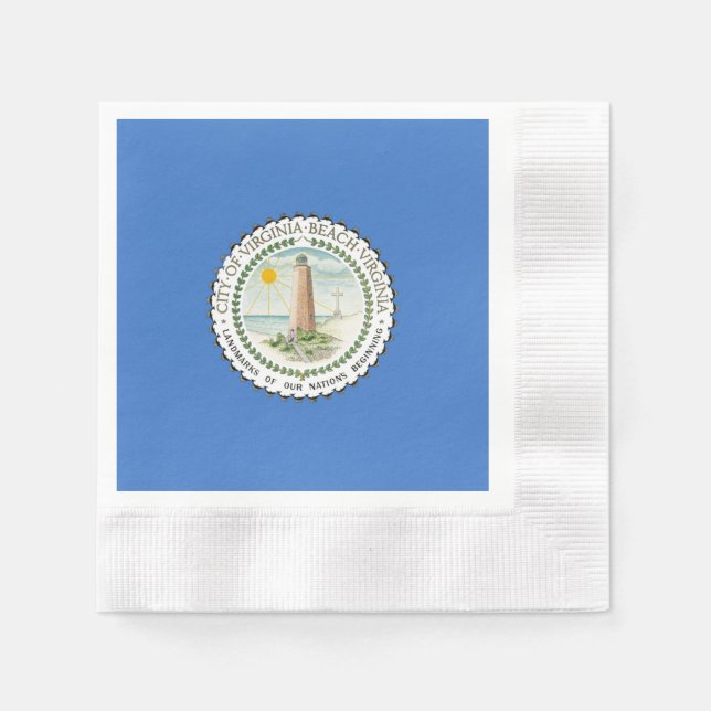 Virginia Beach city flag Napkins (Front)