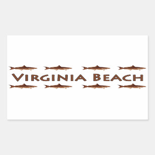 Virginia Beach Cobia Saltwater Fishing Logo Rectangular Sticker