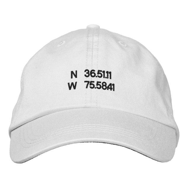 Virginia Beach coordinates ball cap (Front)