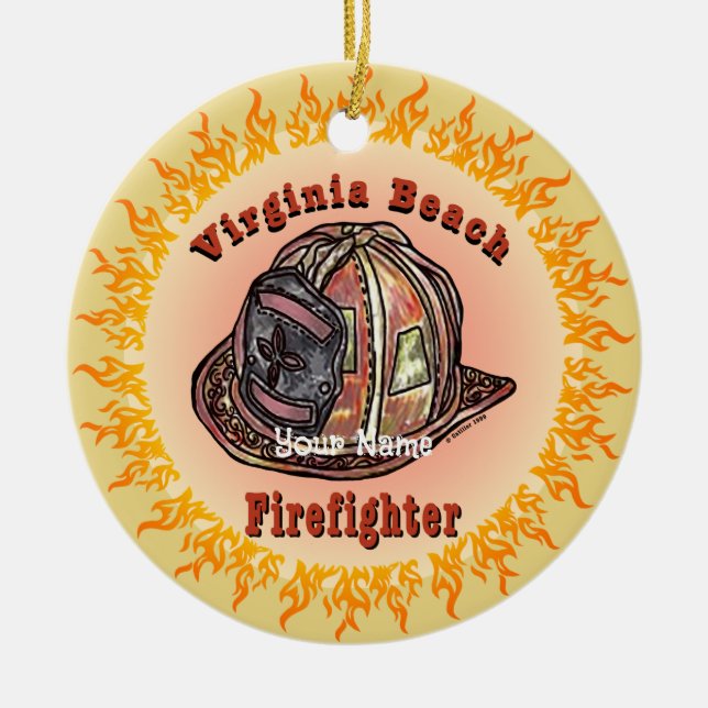 Virginia Beach Firefighter ornament (Front)