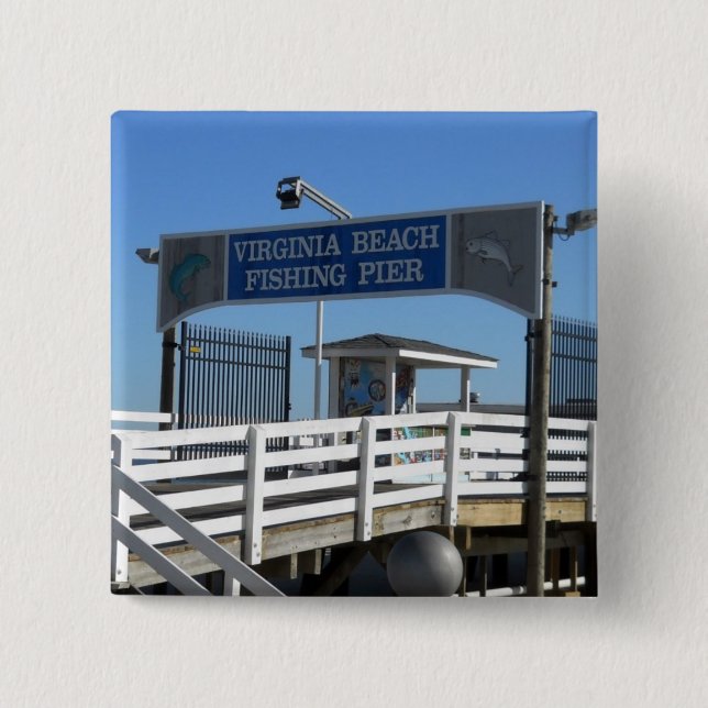 Virginia Beach Fishing Pier Button (Front)