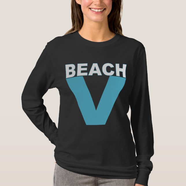 VIRGINIA BEACH long sleeves black shirt (Front)