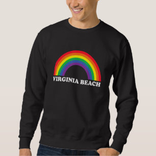 Virginia Beach Rainbow LGBTQ Gay Pride Lesbians Qu Sweatshirt