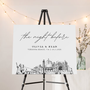 Virginia Beach Rehearsal Dinner Night Before Sign