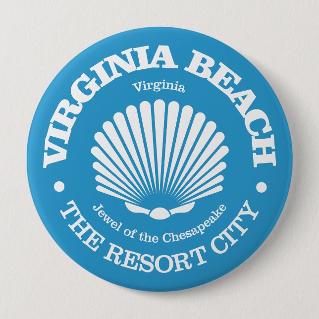 Virginia Beach (seashell) Button (Front)