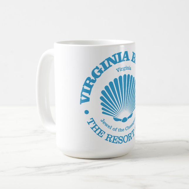 Virginia Beach (seashell) Coffee Mug (Front Left)