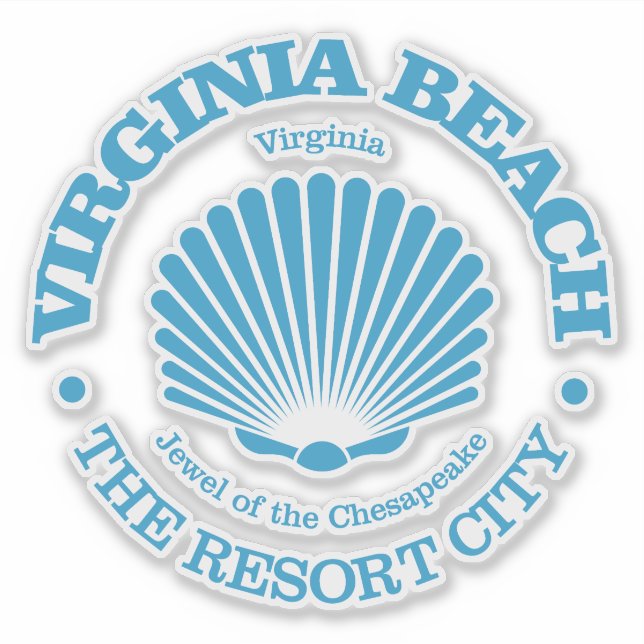 Virginia Beach (seashell) Sticker (Front)