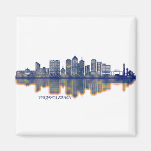 Virginia Beach Skyline Magnet