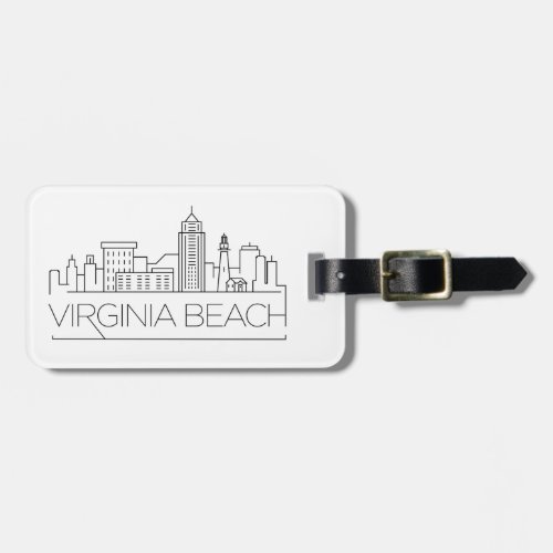 Virginia Beach Stylized City Skyline Luggage Tag