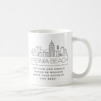 Virginia beach Stylized Skyline | Custom Slogan