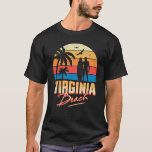 Virginia Beach Surfing Surf Summer Vacation T-Shirt