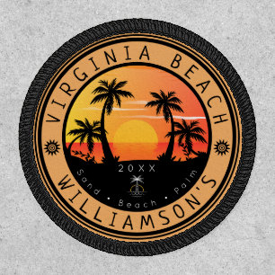 Virginia Beach USA Retro Sunset Souvenirs 80s Patch
