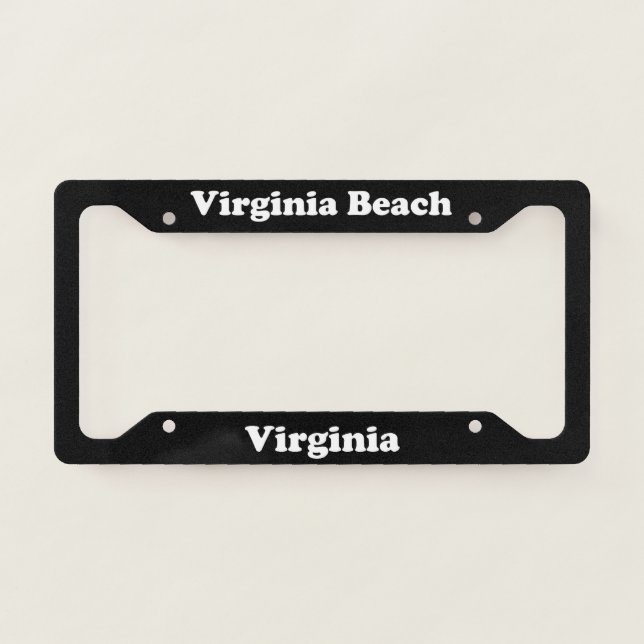 Virginia Beach VA License Plate Frame (Front)