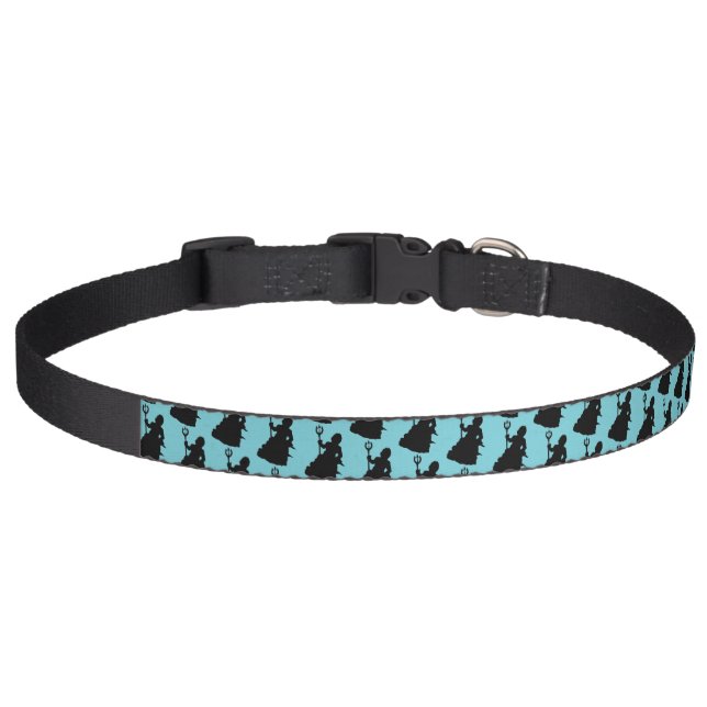 Virginia Beach, VA Neptune Statue Silhouette Pet Collar (Front)