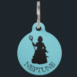 Virginia Beach, VA Neptune Statue Silhouette Pet Tag<br><div class="desc">Dog tag features an original marker illustration of the Neptune sculpture in Virginia Beach, VA. Just personalize with your pet's information. This design is also available on other products for dogs and cats! Lots of additional illustrated pet products are also available. Don't see exactly what you're looking for? Contact Rebecca...</div>