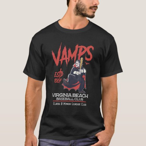 Virginia Beach Vamps Minor League Retro Baseball T T_Shirt