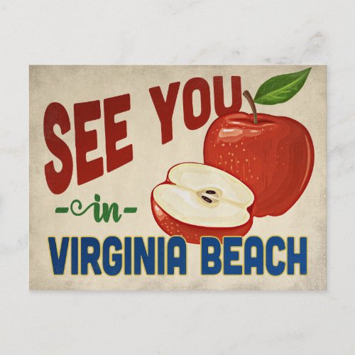 Virginia Beach Virginia Apple _ Vintage Travel Postcard