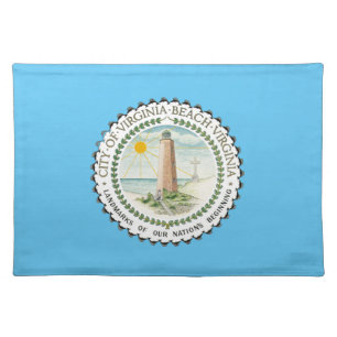 Virginia Beach (Virginia) City flag Cloth Placemat