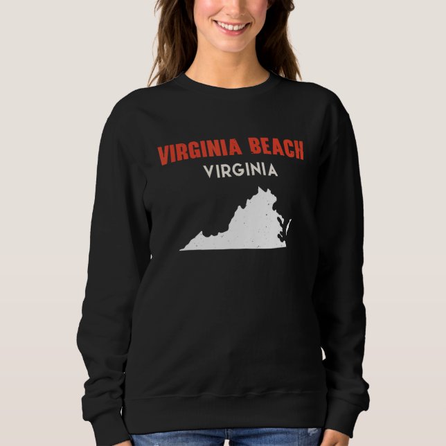 Virginia Beach Virginia USA State America Travel V Sweatshirt (Front)