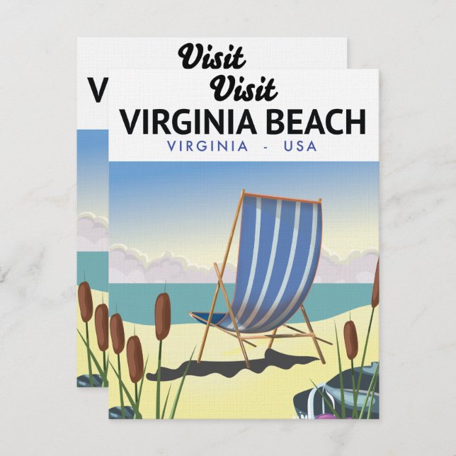 Virginia Beach Virginia USA travel poster (Front/Back)