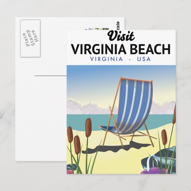 Virginia Beach Virginia USA travel poster Postcard (Front/Back)