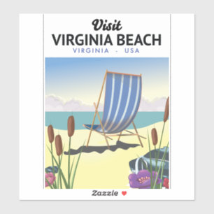 Virginia Beach Virginia USA travel poster Sticker