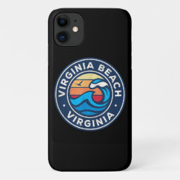 Virginia Beach Virginia VA Vintage Nautical Waves  iPhone 11 Case